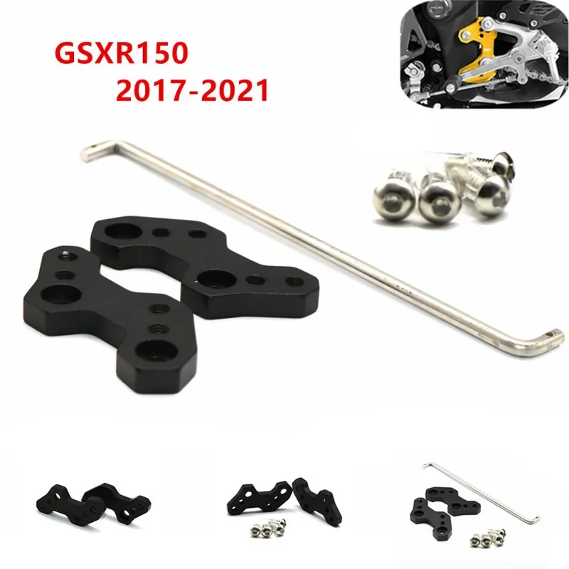 Motorcycle Foot Pedal raising bracket Front pedal heightening and back moving bracket For Suzuki gsxr-150 GSXR150 2017-2021 2020