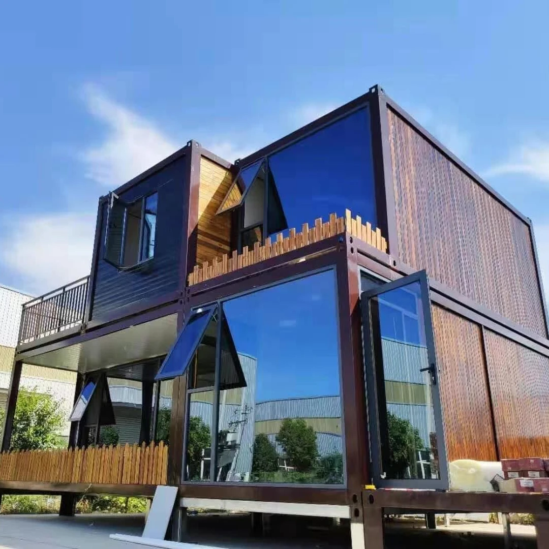 Eco-Friendly Prefabricated Container House Easy-to-Install Steel Frame Aluminum Glass 3-Room Tiny Home Plan Foldable Shops