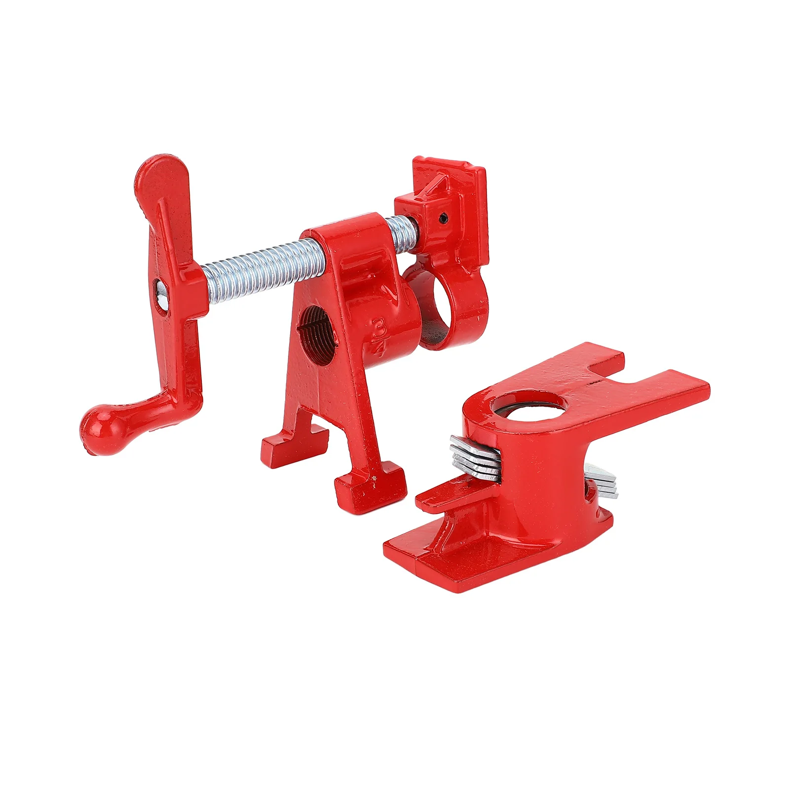 4PCS Wood Gluing Pipe Clamp Set 3/4 Inch Heavy Duty H Style Pipe Clamp for Woodworking Carpentry Home Improvement DIY Craft