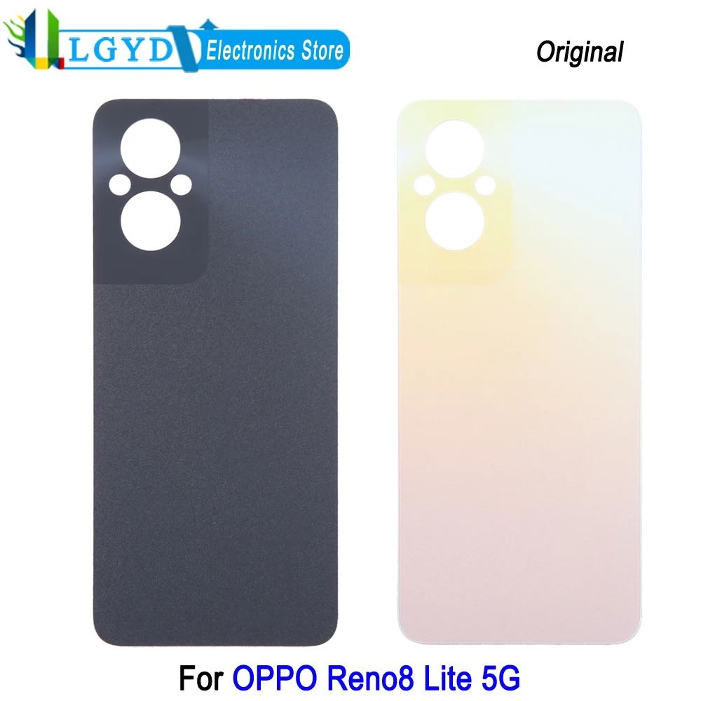 Battery Back Cover For OPPO Reno8 Lite 5G Phone Rear Cover with Logo Replacement Part