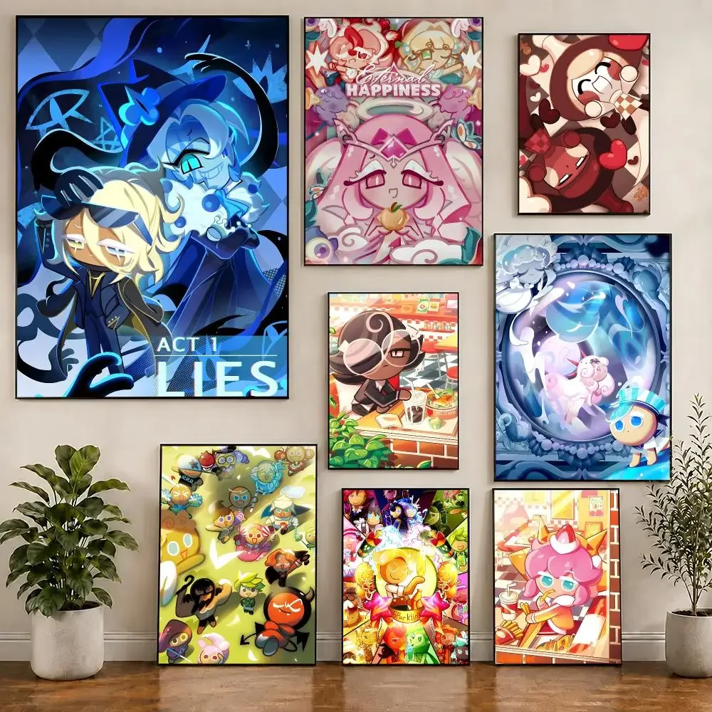 Game C-CookieRun Kingdom Painting Canvas Poster Bedroom Living Room bar Hallway House interior Wall Decor