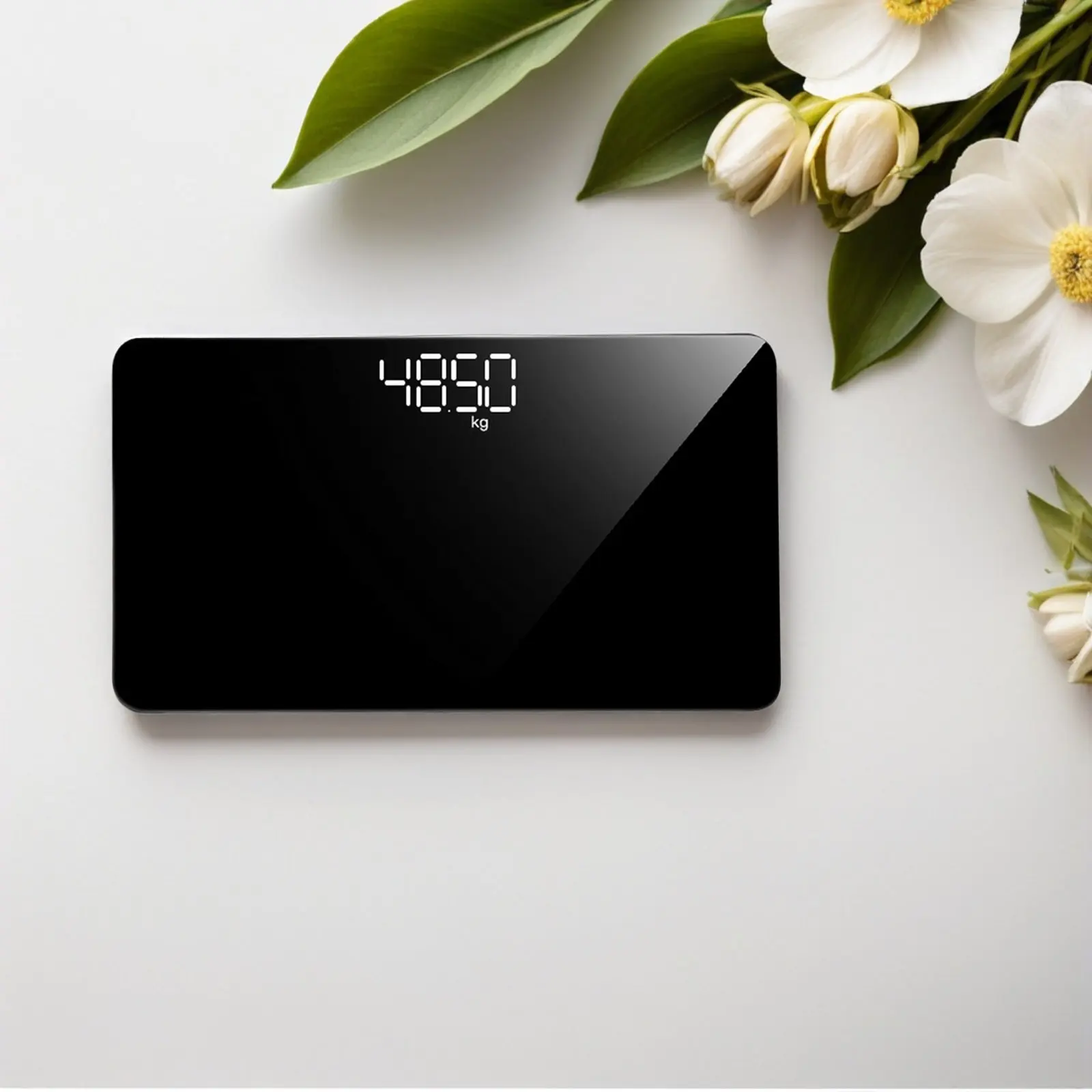 Portable Rechargeable Electronic Scale Mini Mirror Surface Weight Scale for Home Travel Accurate Digital Body Weight Measurement
