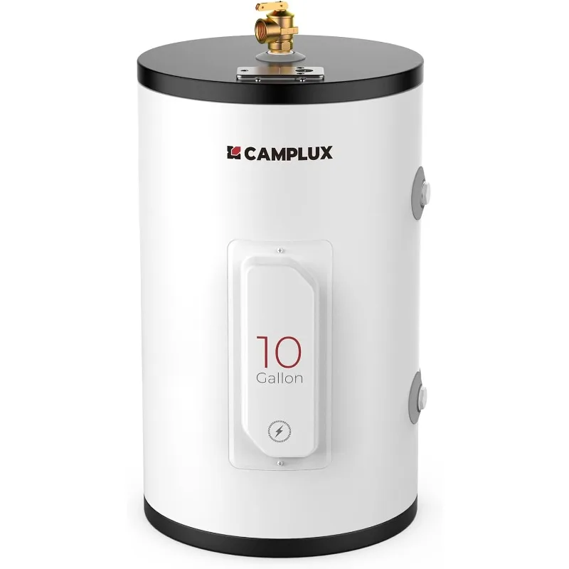 CAMPLUX Electric Hot Water Heater 10 Gallons, Tank Water Heaters Electric 120V 1500W, Easier Using with Adjustable Thermostat