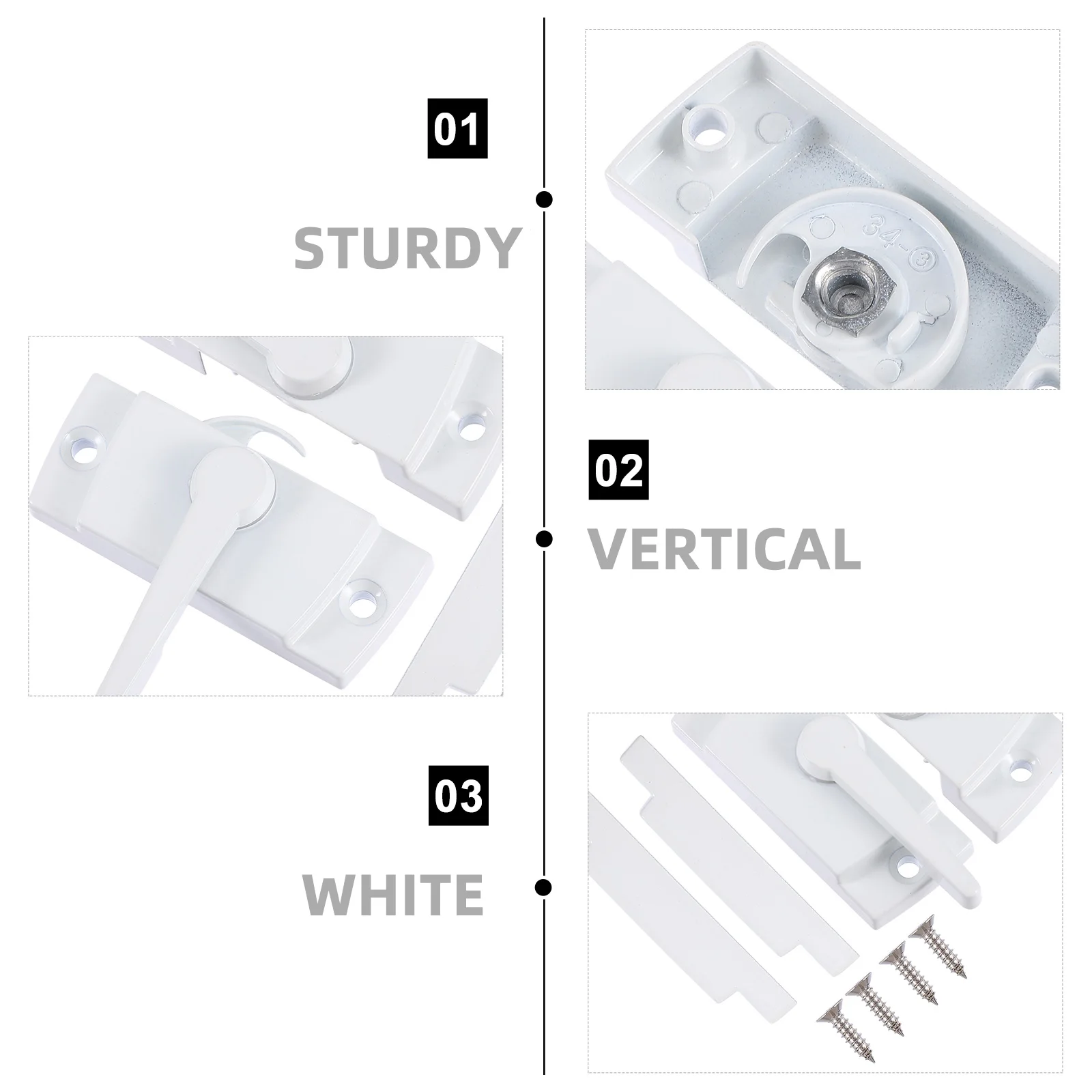 

2 Sets Crescent Door Locks Zinc Alloy Sliding Window Hardware Sturdy Latch Reliable Security Trusted Home Safety