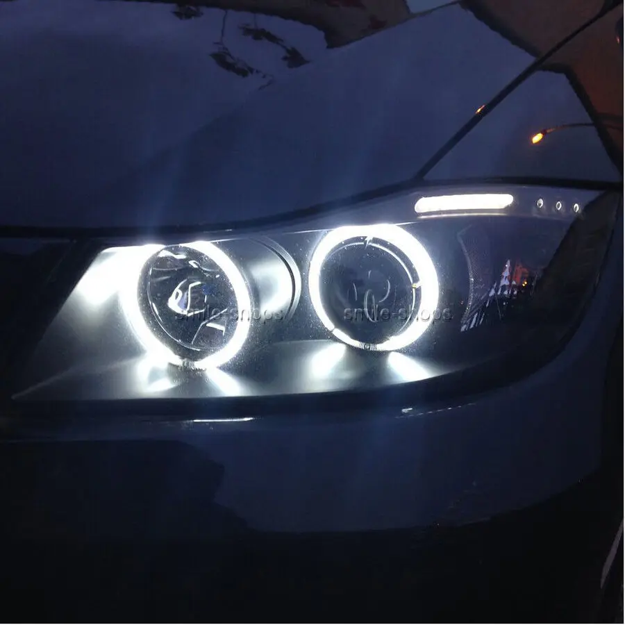 Cotton LED Halo Rings For BMW M3 E90 E91 LCI 06-12 with HID Headlight Angel Eyes view 5