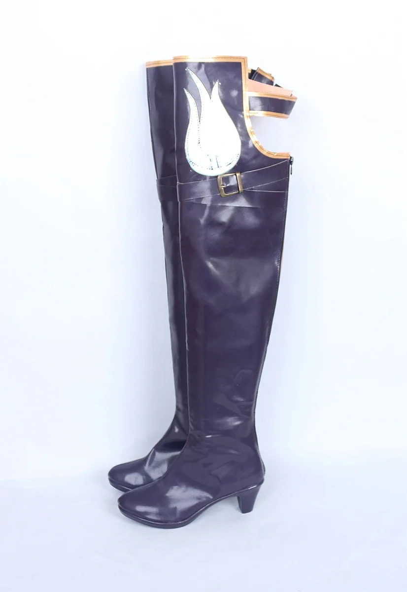 Buty do cosplay Blake Belladonna, fioletowe skórzane, szyte na miarę dla kobiet, buty do kostiumu anime.