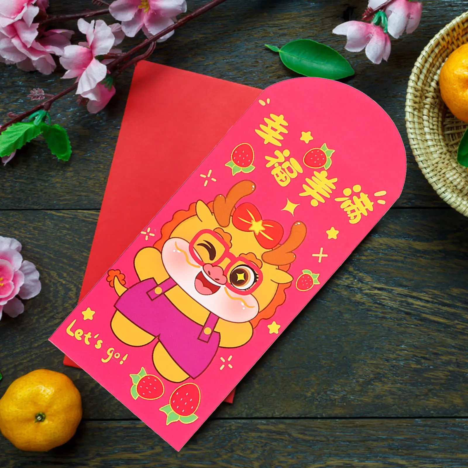 

30Pcs Chinese Dragon Red Envelopes Cartoon Pattern Paper Money Pouches New Year Red Packets Spring Festival Gift Lucky Money Bag