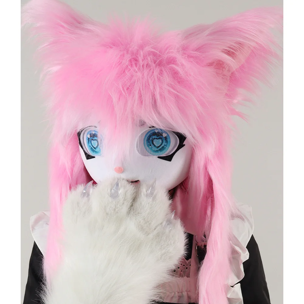 

Kigurumi Beast Head Mask Cosplay Fursuit Animal Cat Anime Lolita Kig Skull Helmet Halloween Carnival Party Costume Prop Gifts