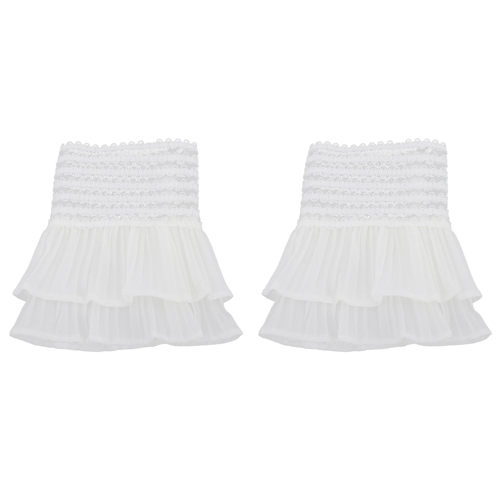 زوج واحد من أساور الدانتيل المزيفة ذات الملمس الناعم، تجربة ارتداء مريحة مثالية لزي الهالوين التنكرية الفيكتوري