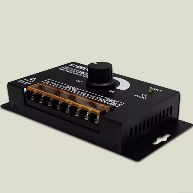 1pc 220V High Voltage LED Dimmer Controller Single Color Strip Max 2500W 0-100% Brightness Dimmable for 220v  Module Strip Light