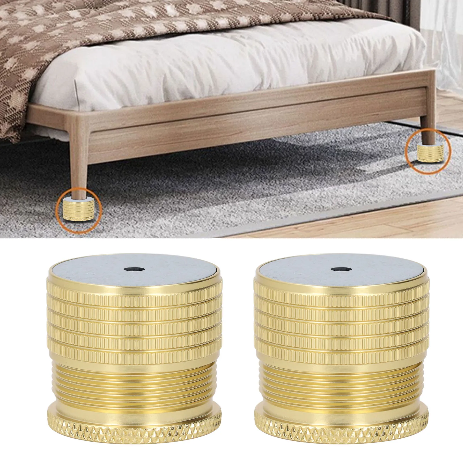 Möbel-Riser, 23–37 mm, verstellbar, 50–500 kg, tragend, Aluminiumlegierung, Bett, Sofa, Tisch-Riser, Stützbein, Möbel-Riser