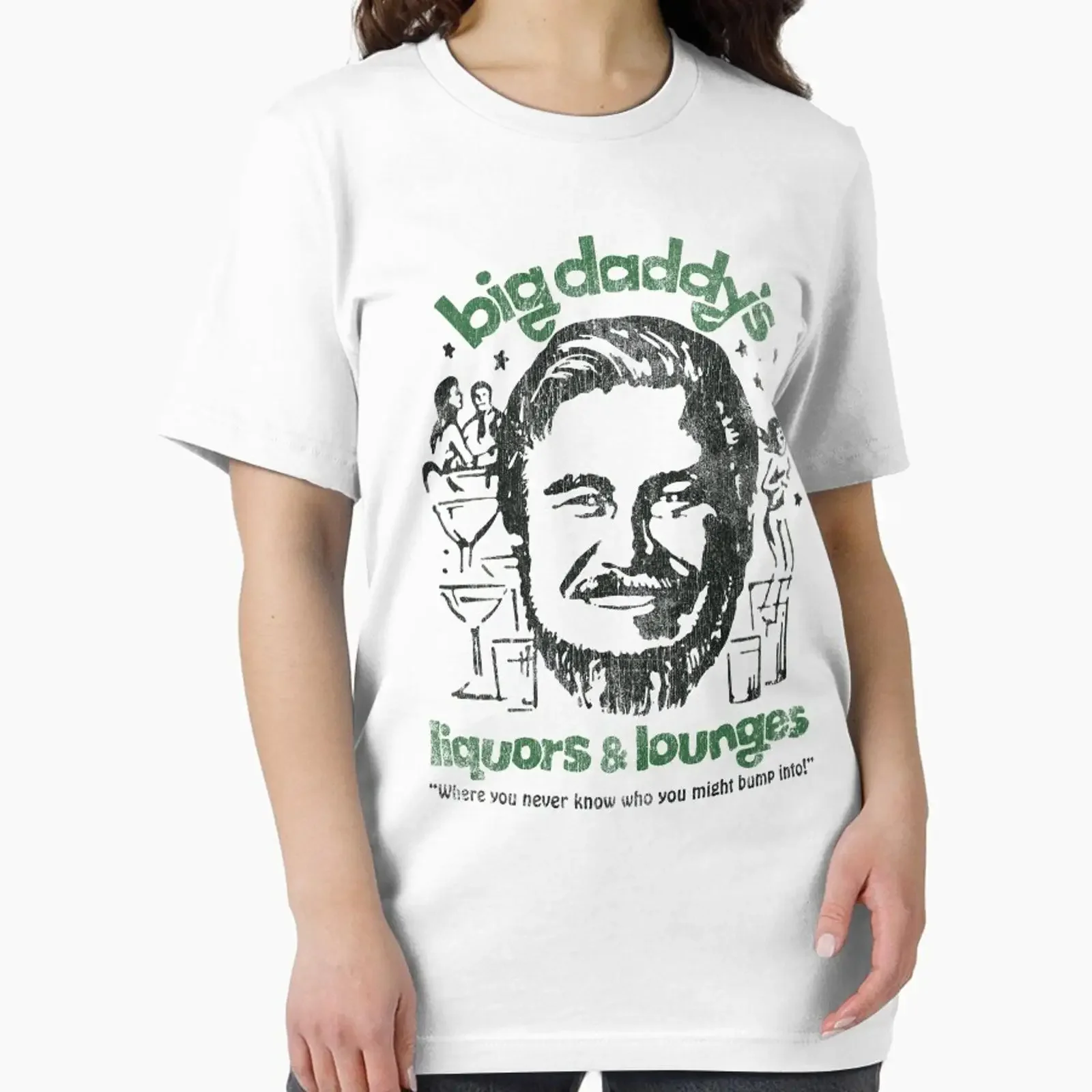 Flanigans Big Daddy's Lounge designed and sold by brianhillDESIGN vintage Washed Casual streetwear Unisex Versatile Stretched