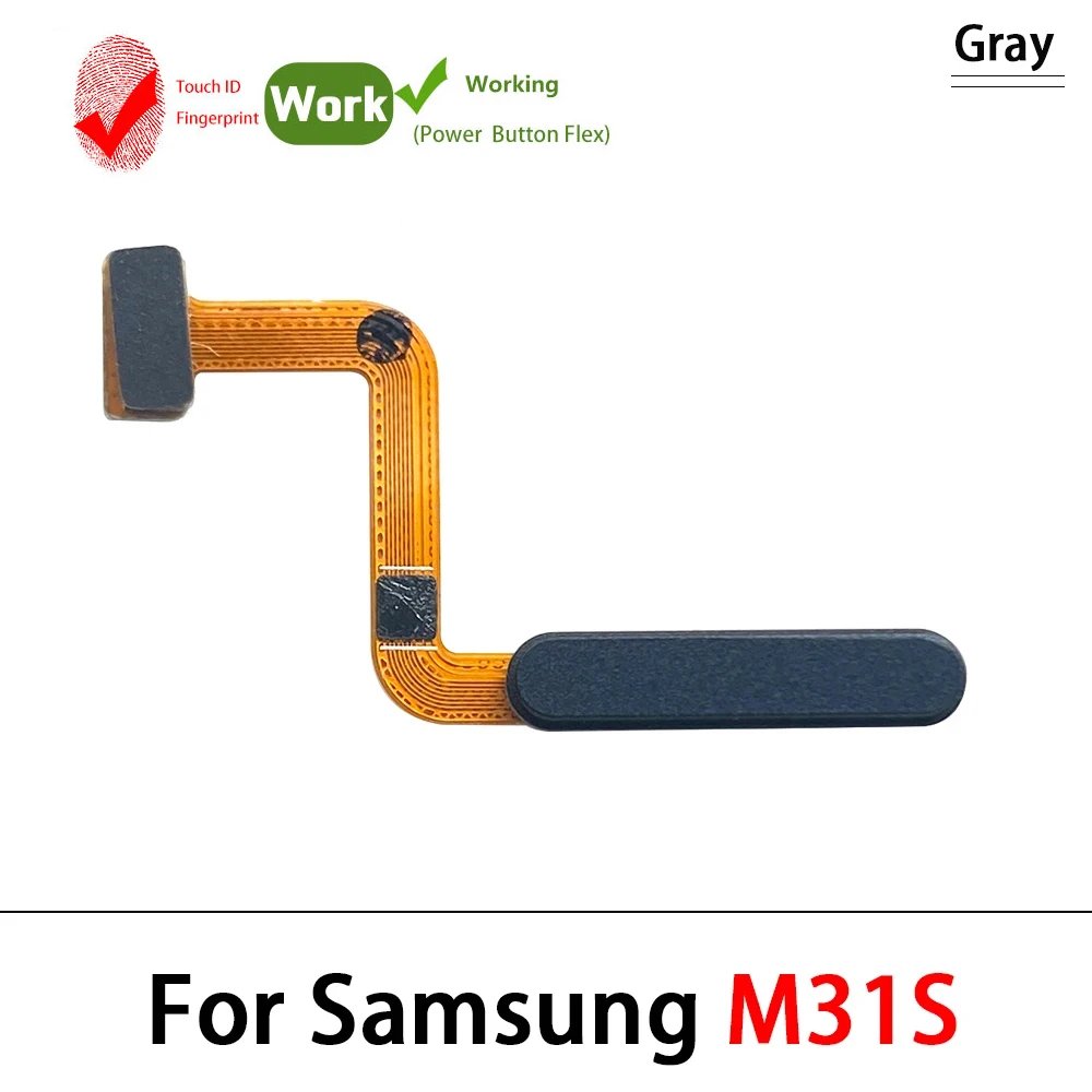 Home Button Flex Cable For Samsung M31 M31S M51 M62 M14 M23 5G Fingerprint with Power Button Touch Sensor Flex Ribbon