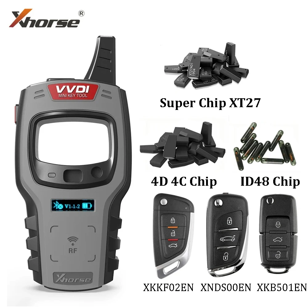 Xhorse VVDI Mini Key Tool Remote Car Key Programmer With 96bit 48-Clone Function Super Chip 4D 4C ID48 Chip Global Version