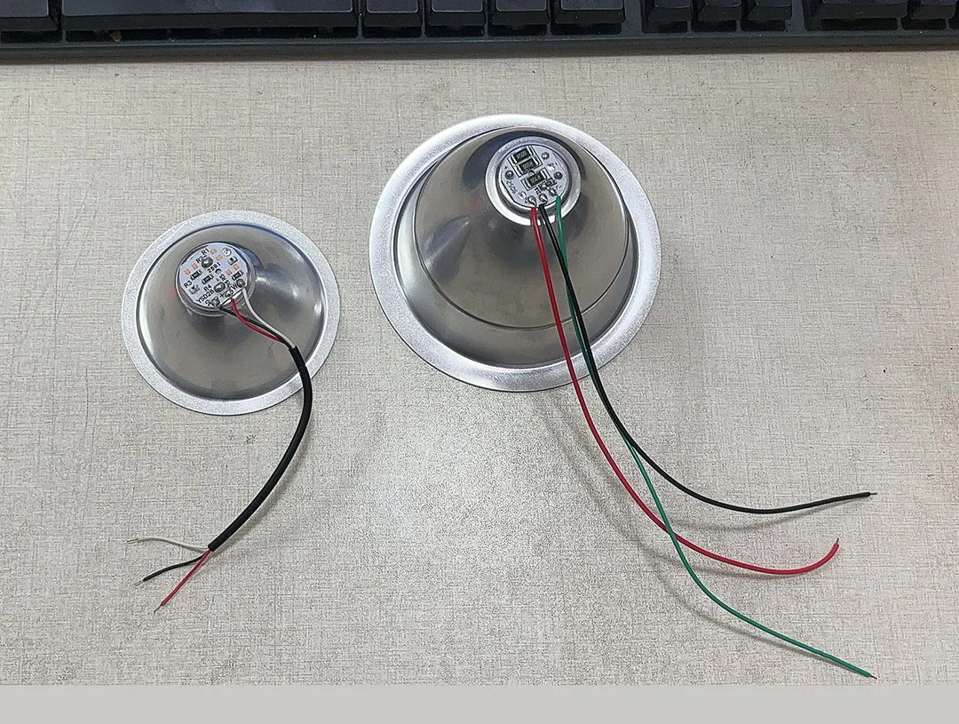 LED عاكس الألغام مصباح Portable110mm تيار مستمر 4.2-5 فولت مصباح يدوي كشافات ضوء المصباح T6 مصدر استبدال كوب الألومنيوم المهنية