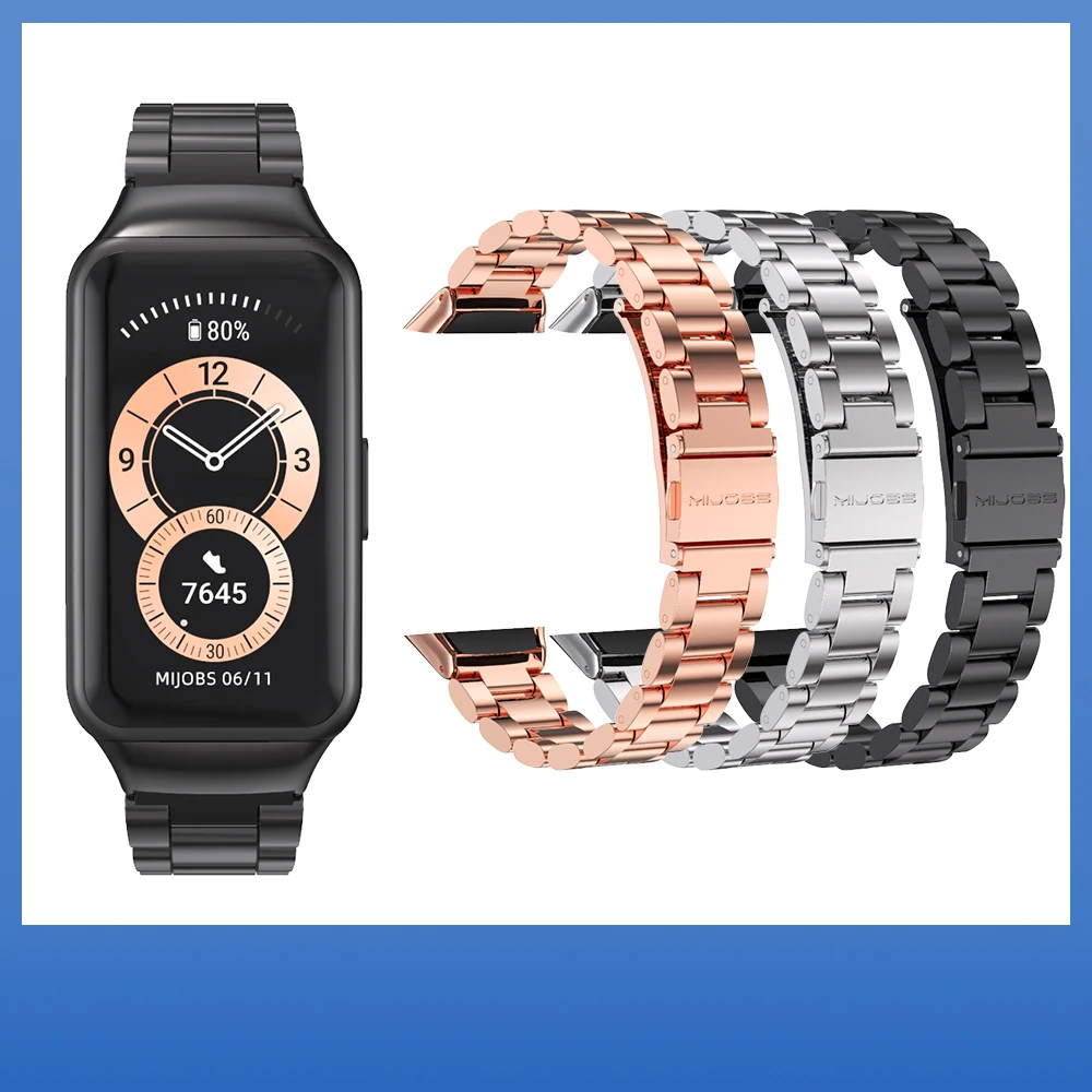 Correa de Metal para Huawei Band 6/6 Pro, brazalete Compatible con Huawei Band 4, Honor Band 5i