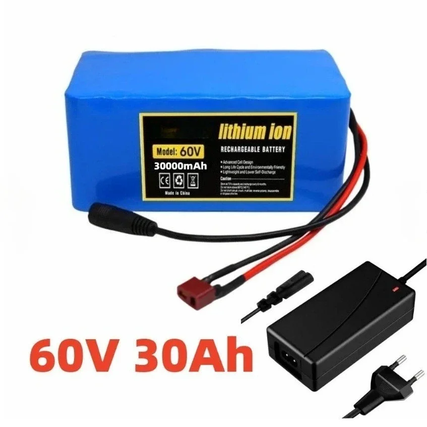 60V 16S2P 30000mAh 18650 Lithium-ion 16-series 2-parallel battery pack electric skateboard bicycle
