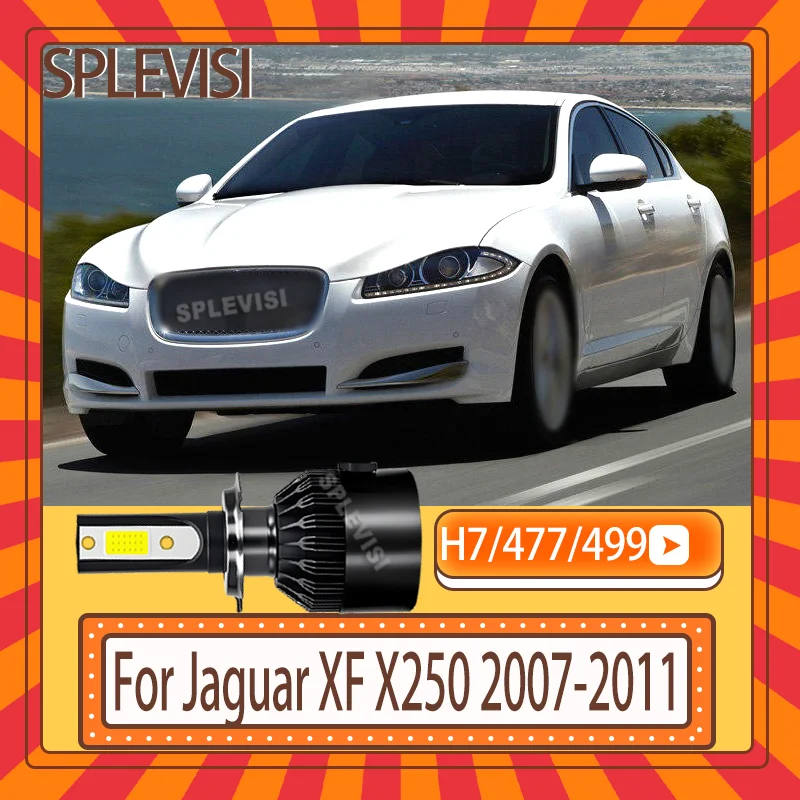 

477/499 IP67 Waterproof 12v LED Bulb high low Beam 360° Beam Pattern Auto Headlight For Jaguar XF X250 2007 2008 2009 2010 2011