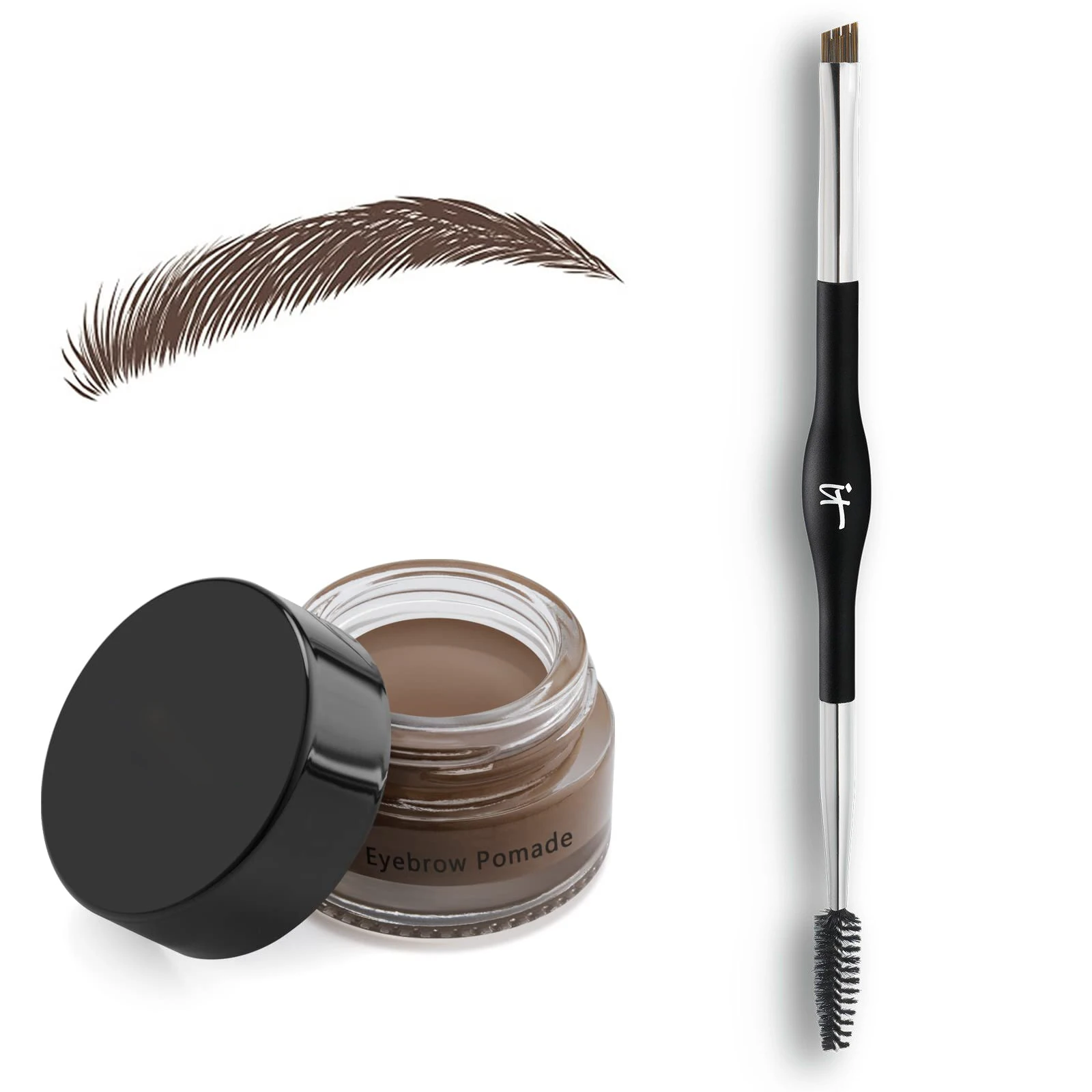 Heavenly Luxe Build A Brow Makeup Brush #12 Double-ended Eye Brow Screw Cosmetic Brush