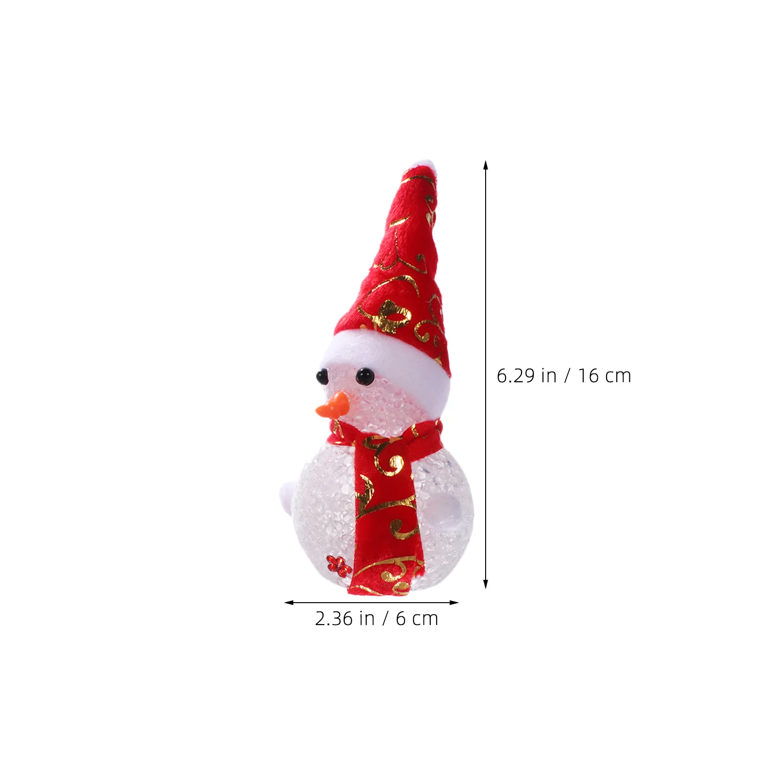 

3pcs 16Cm Christmas Glowing Snowman Decor Luminous Holiday Decoration For Home Garden Party Xmas Lights Indoor Outdoor