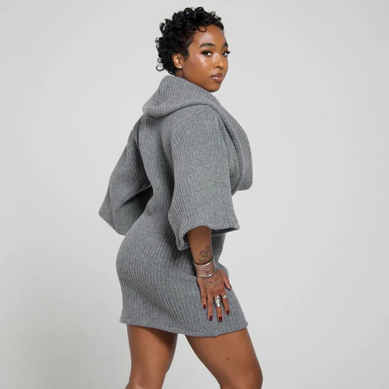 เดรสไหมพรมแขนสั้นทรงเข้ารูปสไตล์ลำลอง Y2K สำหรับผู้หญิง ใส่ได้ทั้งฤดูใบไม้ร่วงและฤดูหนาว ทรงหลวม สไตล์สตรีทแวร์ เหมาะเป็นของขวัญ