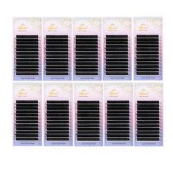 AGUUD 10 trays Matte Flat Eyelash Extensions Ellipse Cashmere Lash Split Tips Volume Individual Mink Softer Eyelashes Supplies