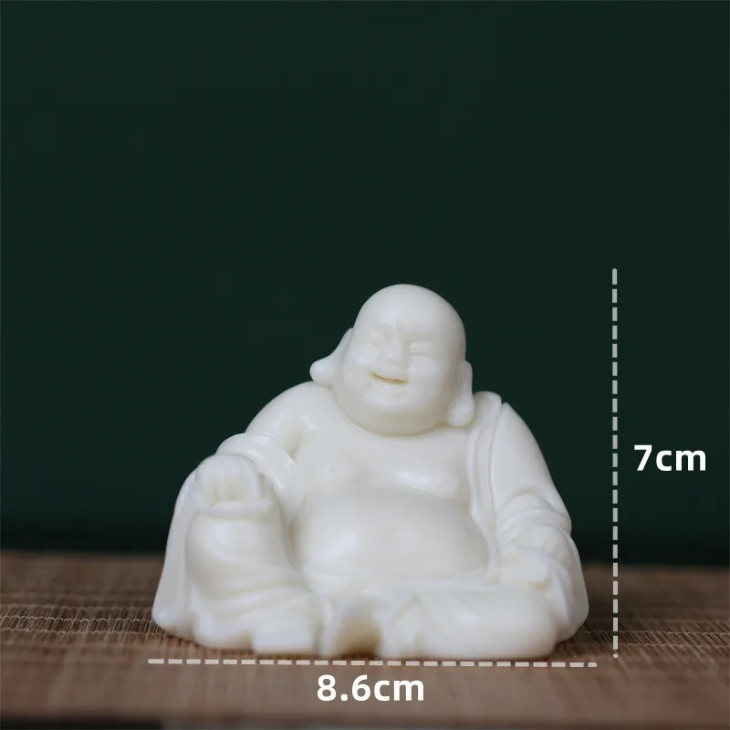 Ivory Nut Bodhi Carving Maitreya Buddha Ornaments Big Belly Maitreya Home Living Room Coffee Table Tea Ornaments Car Car Decorat