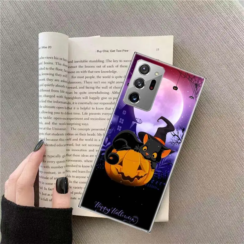 Autumn leaves fall fox pumpkin Halloween Phone Case For Samsung Note 20 Ultra 10 Lite 9 8 M11 M12 M21 M30S M31 Galaxy M32 M51 M5