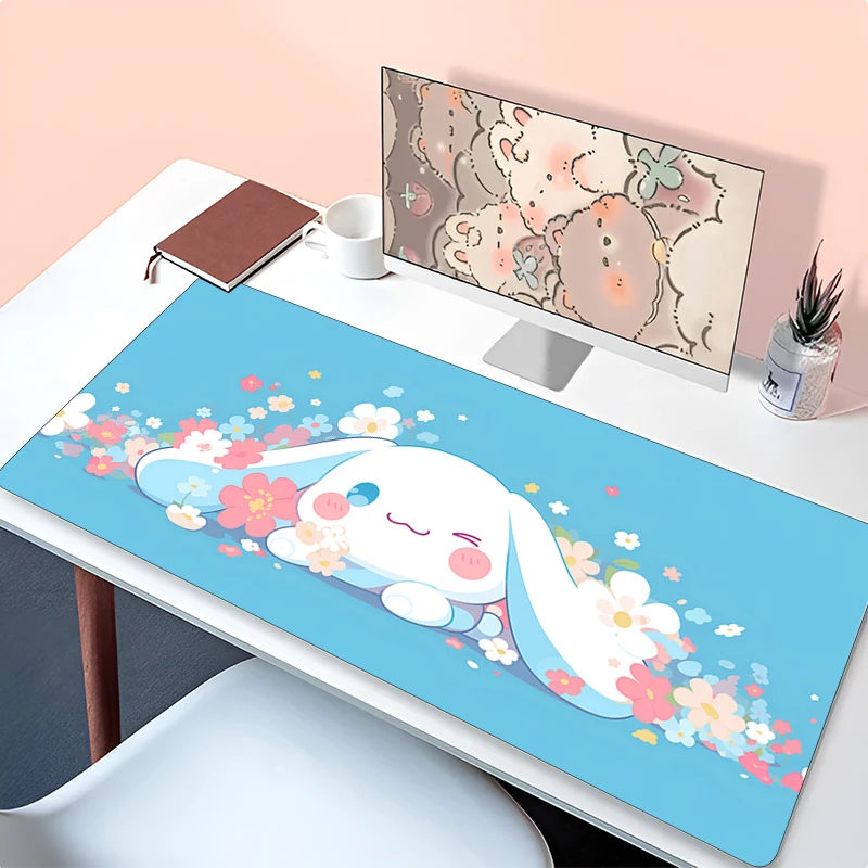 Kawaii Mouse Pad C-cinnamoroll notbook gamer Large Keyboard NonSlip Rubber Computer Carpet Desk Mat PC Gamer 900x400 MousePad