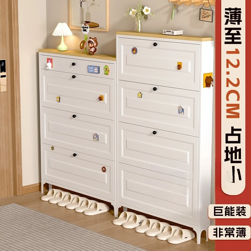 

ultra-thin 12CM integrated entrance cabinet against the wall narrow small rack at the door of the home