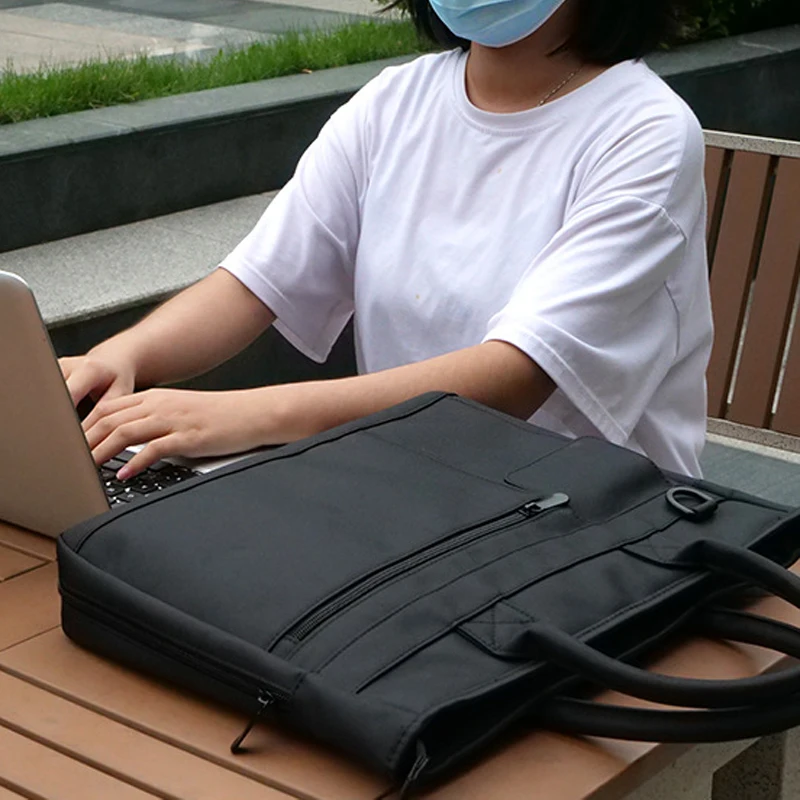 Torba na laptopa 15. 6-calowa torebka jedno ramię modna walizka torba rekreacyjna Air Pro jedno ramię wodoodporna torba na komputer — zdjęcie 4