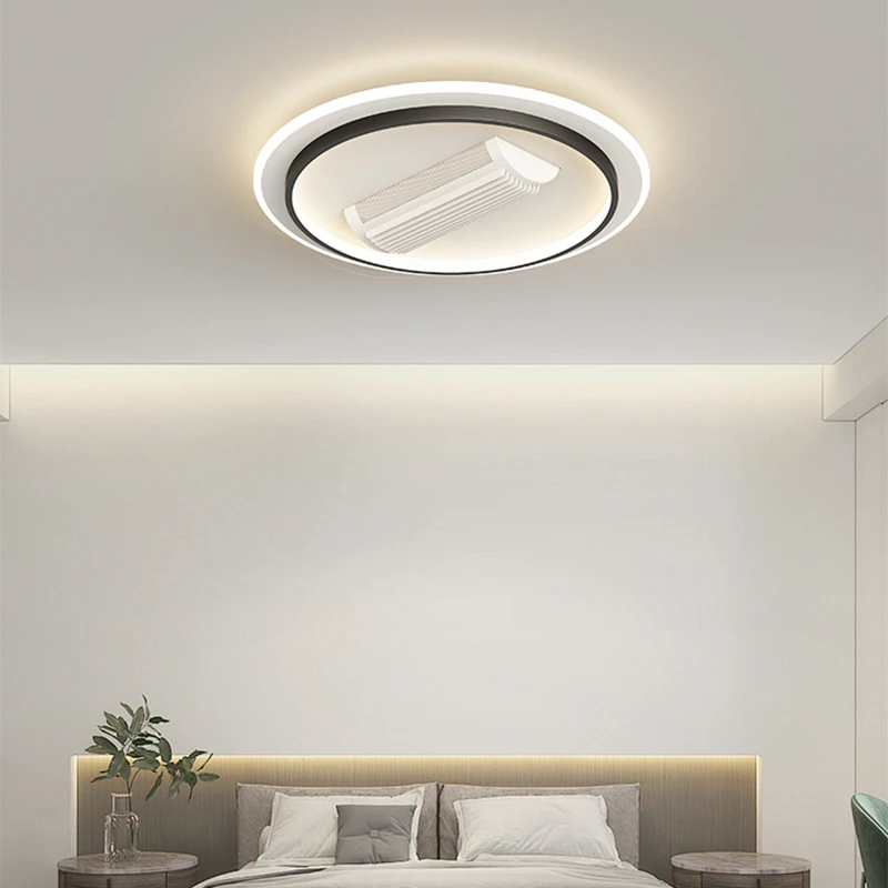 Living Room Lamp 2024 Bladeless 220 Volt Fan Lamp Integrated Silent Fan Ceiling Fans Lamp Restaurant Master Bedroom Ceiling Lamp