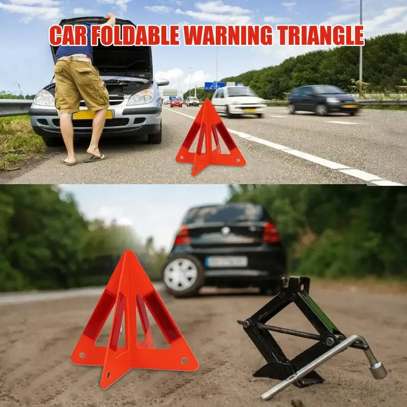 

Triangle Reflectors For Highway Safety Reflective Vehicles Warning Symbol Non-Slip Triple Hazard Alert Safty Reflector