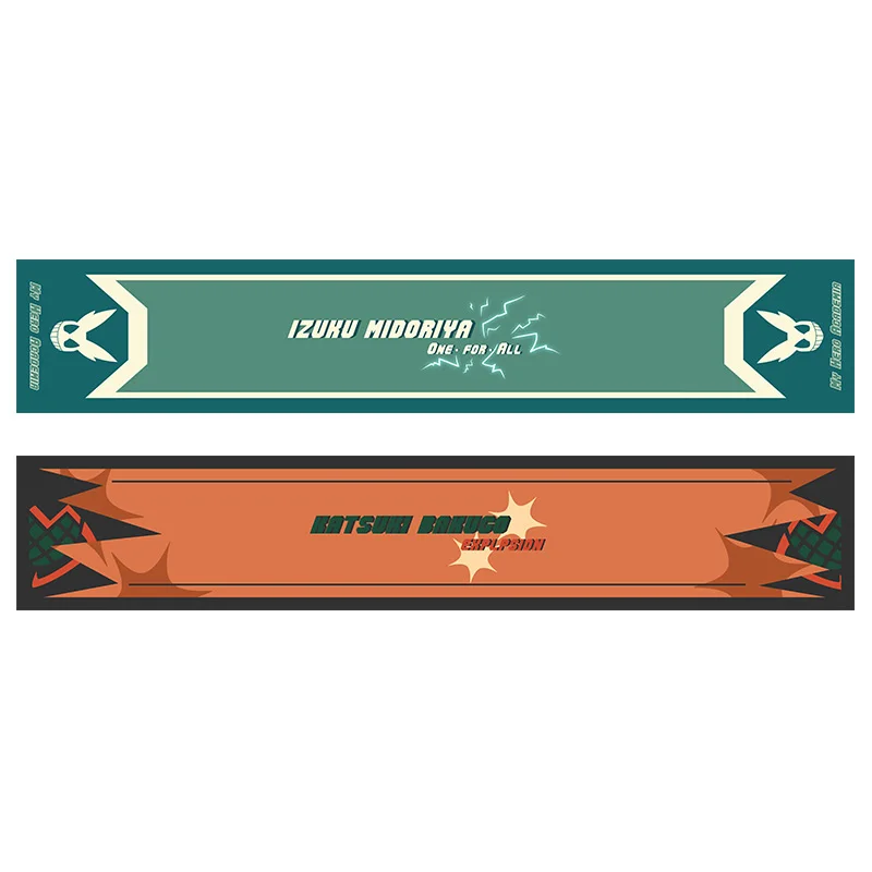 My Hero Academia 유니섹스 미도리야 이즈쿠 바쿠고 카츠키 스카프 중국 애니메이션 스카프 공식 인증