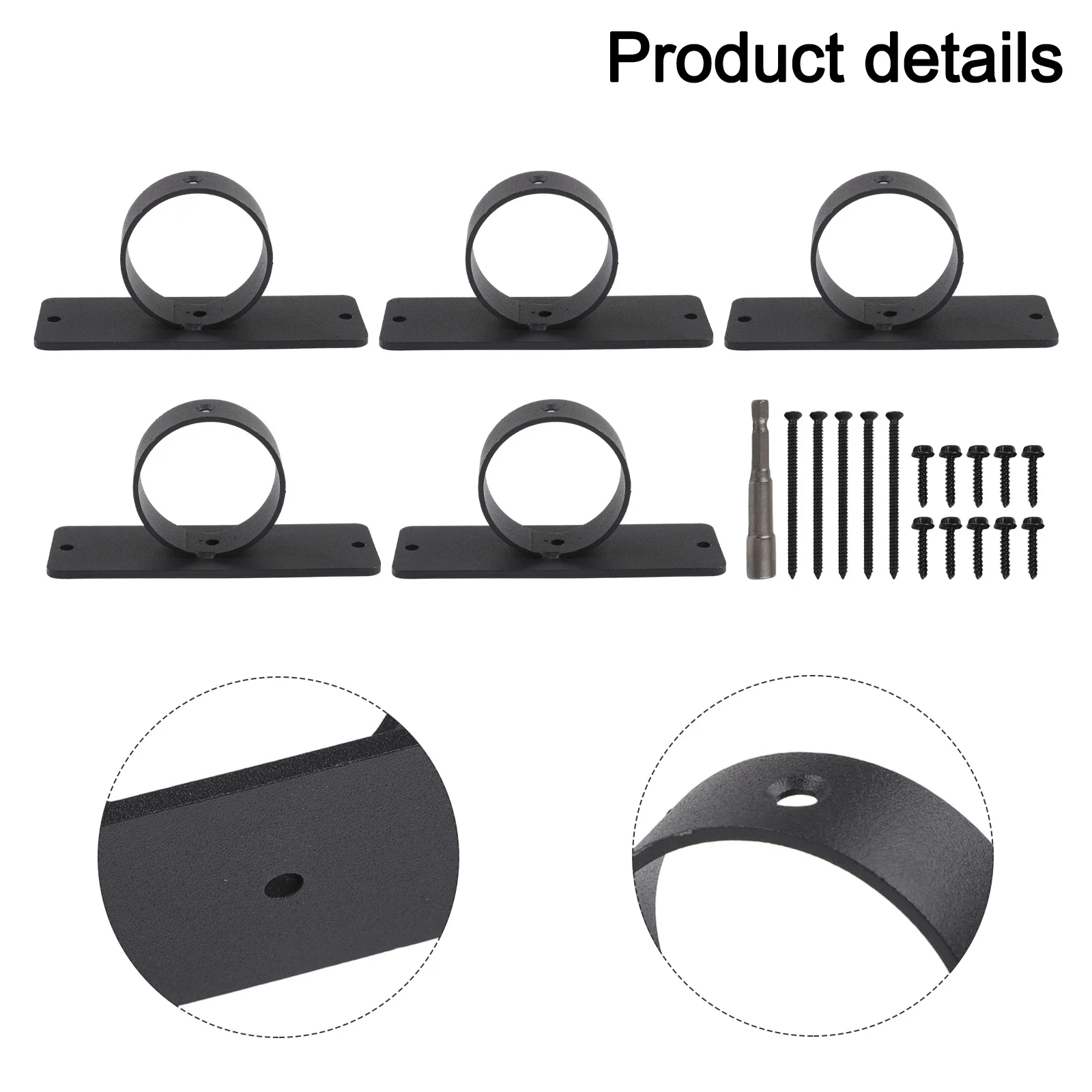 

Stainless Steel Brackets Black Rope Clamps Complete Installation Package Effortless Setup Elegant Outdoor Design