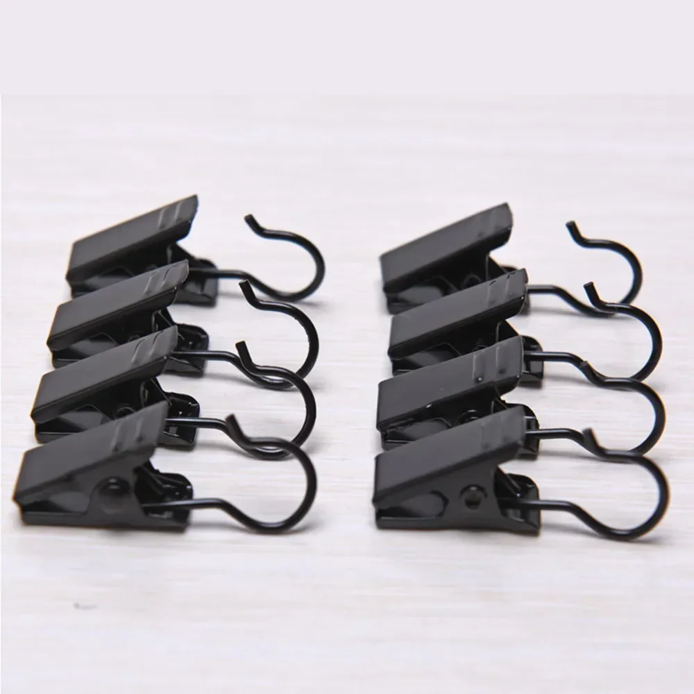 

10/20PCS Sturdy and Durable Window Curtain Hook Clips Home Window Accessories Solid Iron Drapery Hook