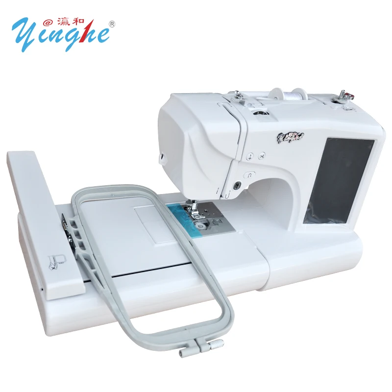 Small Household & Commercial Fully Automatic Embroidery Machine 100*235mm LCD Display For Home & Logo Embroidery