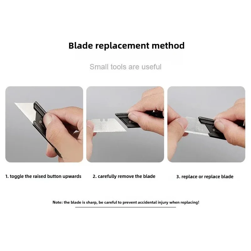 SWISS TECH Mini Folding Knife Stationery Keychain Multitool Pocket Knives EDC Box Cutter Utility Knife with Replaceable Blades - view 5