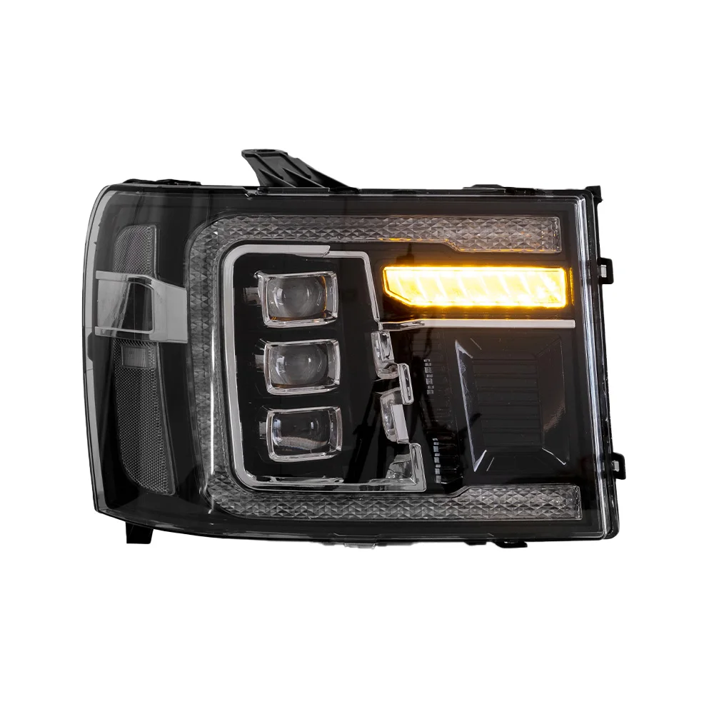 

ATV&UTVCar Front Lamps for GMC Sierra 2007-2013 LED Auto Headlights Assembly Upgrade Projector Lens Plug and Play Tools Accessor