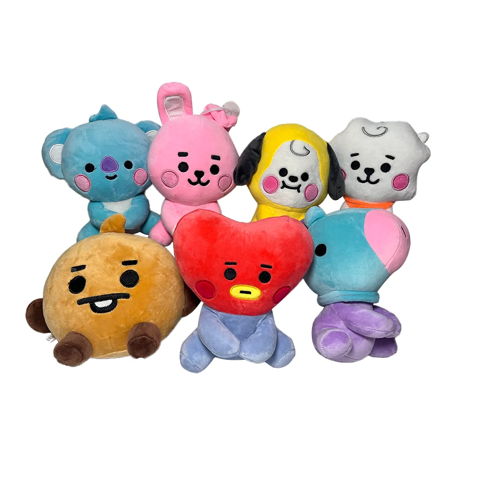 

BT21 Plush Dolls Tata Koay Shooky Mang Cooky Plush Keychain Bag Pendant Ornament Bag Accessories Soft Stuffed Toys Gift for Kids