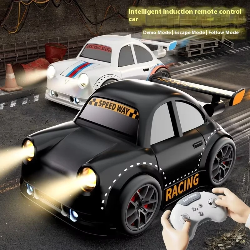

2.4G Mini Intelligent Inductive Remote Control Car Toy with Lights and Sounds, 360° Drift for Indoor and Outdoor Entertainment