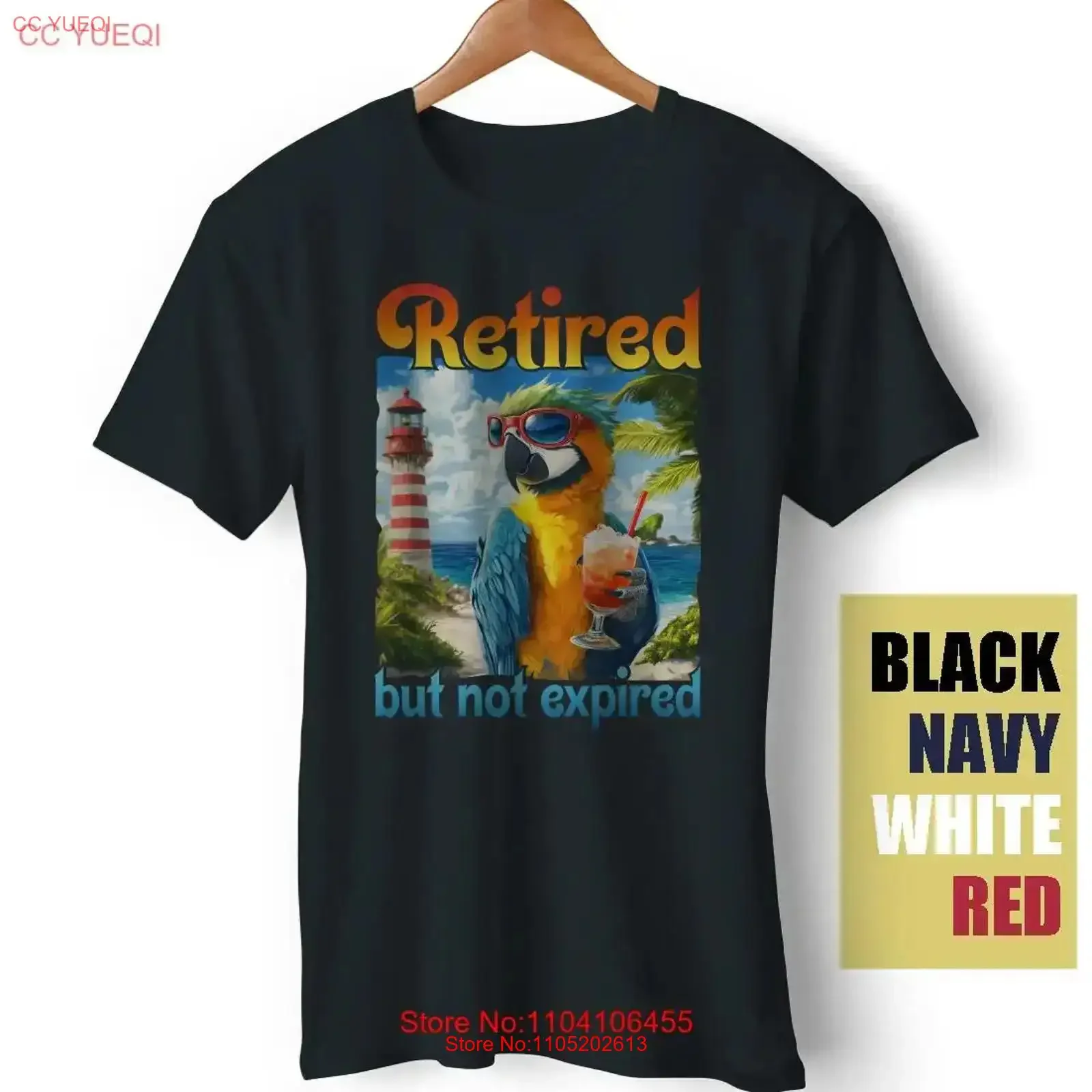 

Retired but not Expired Funny Parrot Beach Retirement Meme T Shirt vintage Washed Comfortable Top For Everyday Wear Stylish