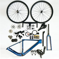 AIRWOLF 700x50c Carbon Gravel Bike with SHIMANO R7020 2x11 Speeds Cyclocross Bike Light Weight  Carbon wheelset