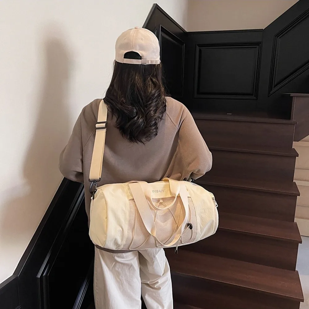 韓国スタイル旅行荷物バッグ大容量乾湿分離スポーツフィットネスハンドバッグ防水キャリングダッフルバッグ