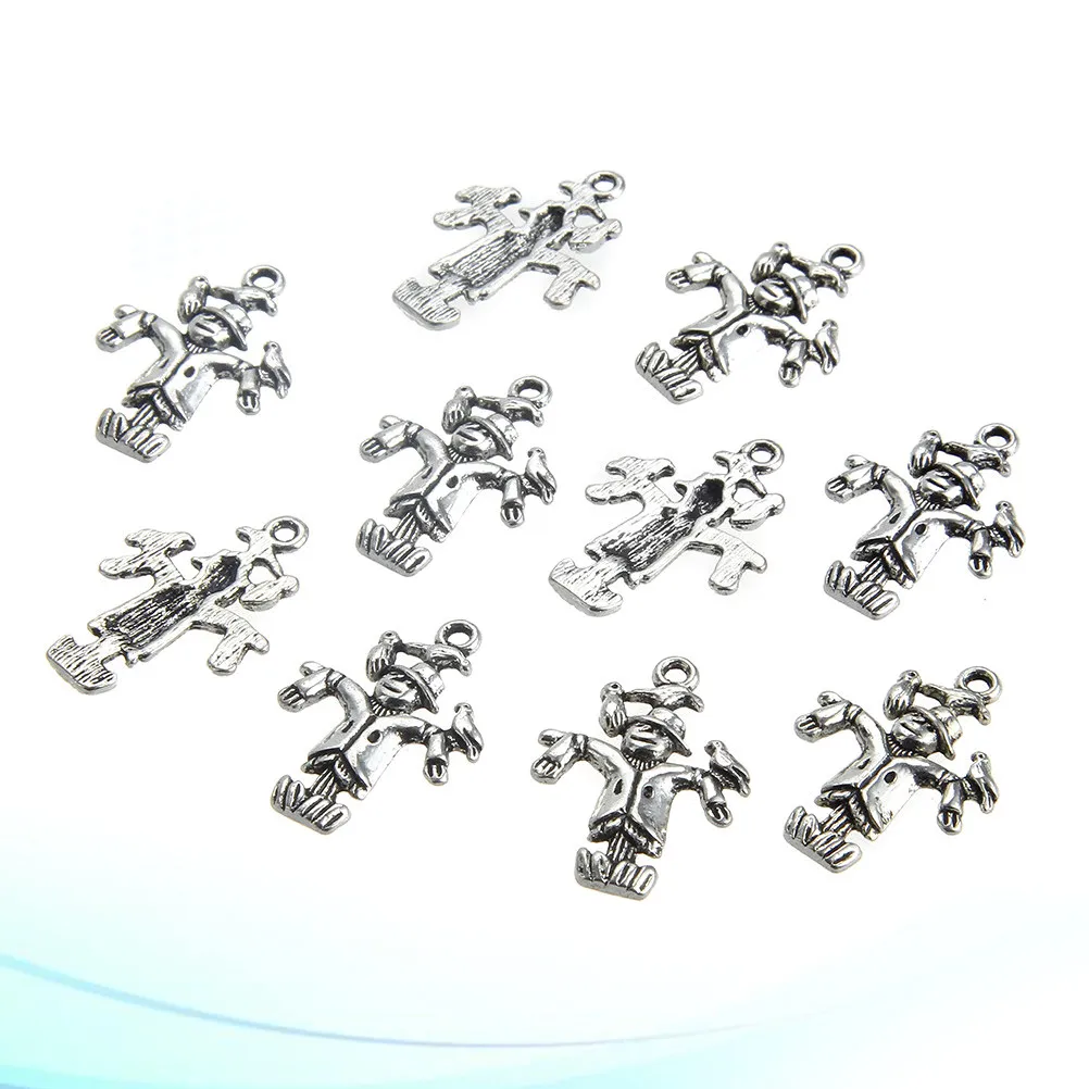 30Pcs Durable Zinc Alloy Scarecrow Shape Pendant Set Necklace Accessories Practical DIY Jewelry Gift for Mom Friends