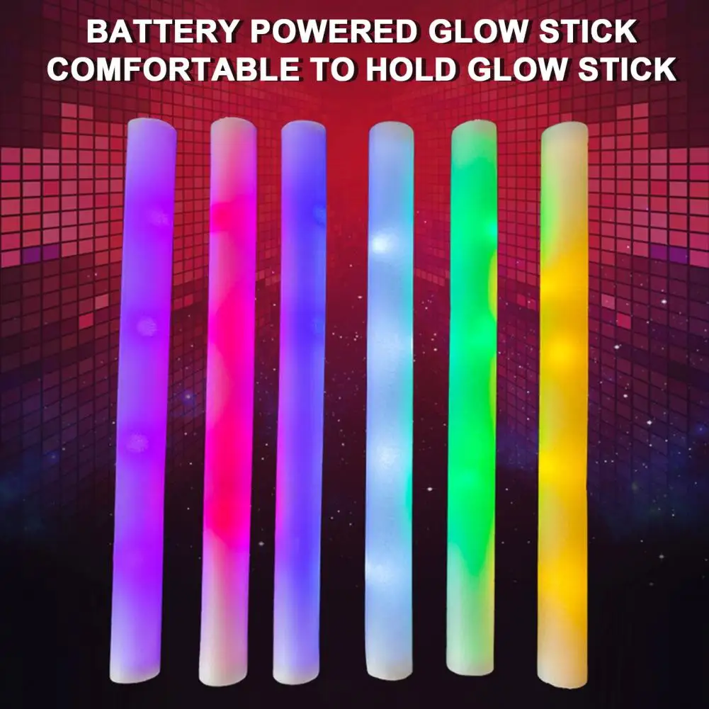 

HOT SALES !! 2Pcs Glow Stick High Brightness Kids Handheld Colorful Light Up Sponge Wand LED Glowing Toy Party Supplies