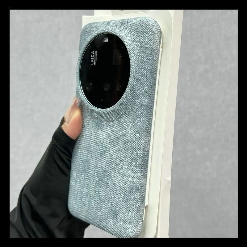 

For Xiaomi 15 Ultra Mi 14 Ultra Case New Denim Large Hole Frosted Cover Anti-fall Cover For Xiaomi15 Ultra Anti-fall Fudna