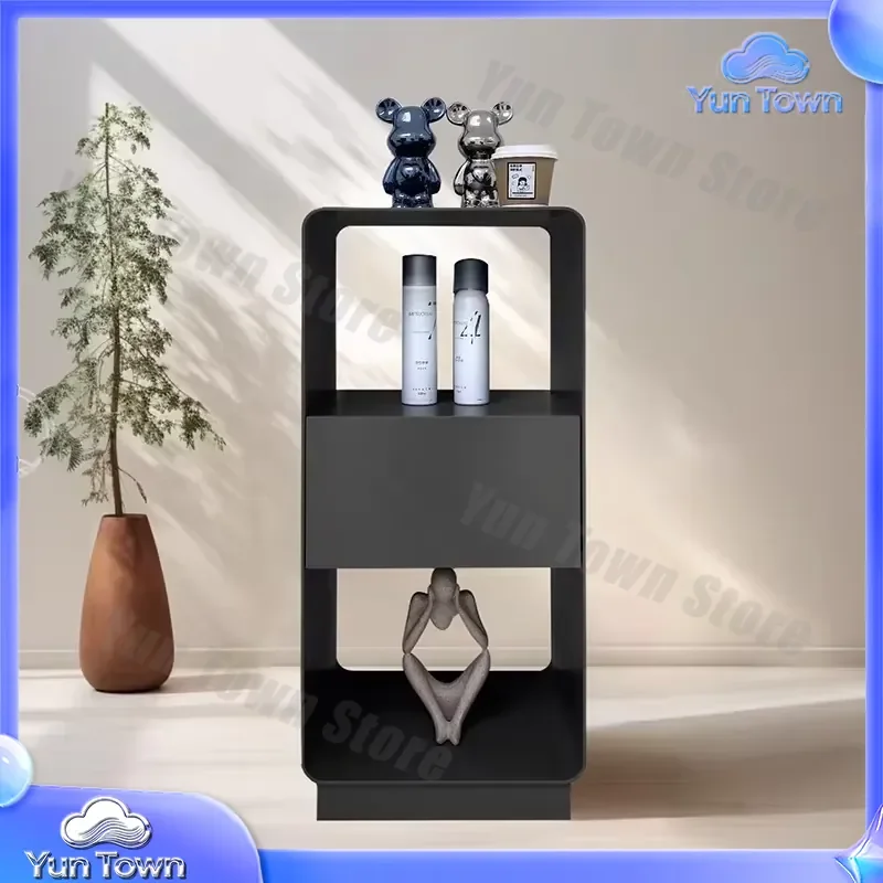 Barber Shop Tool Cabinet for Hair Salon Stainless Steel Hair Cutting Cart with Display Shelf for Professional Styling Tools