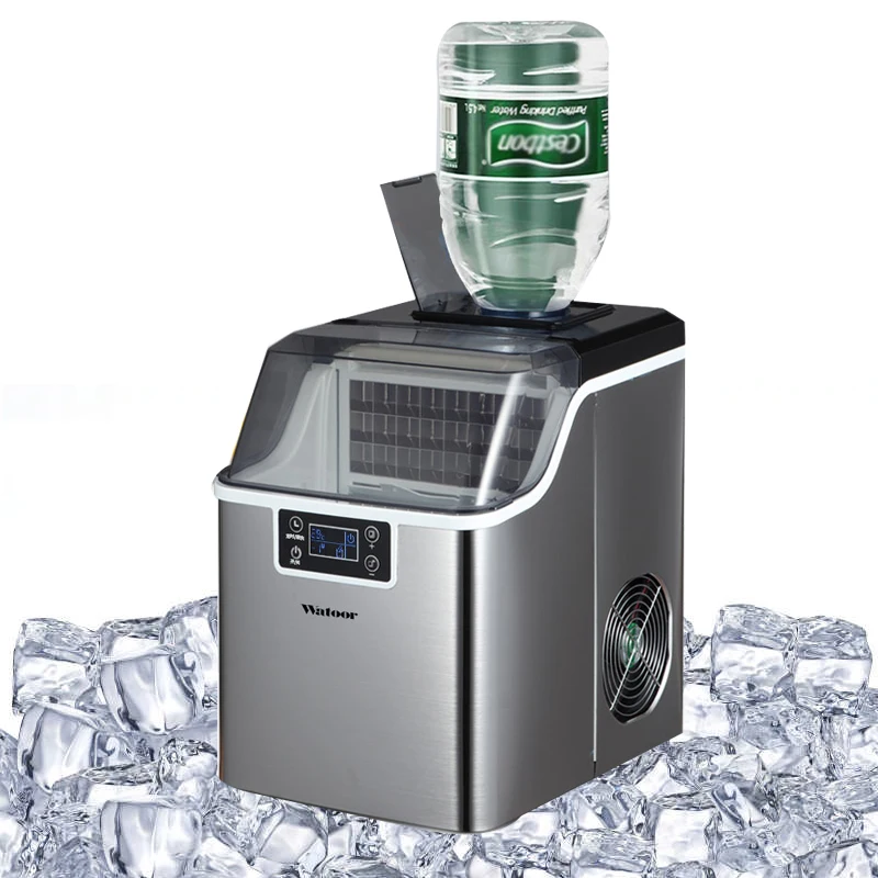 

220V Ice Machine Commercial Tea Shop Small Mini Square Ice Maker Home Automatic Ice Making Machine