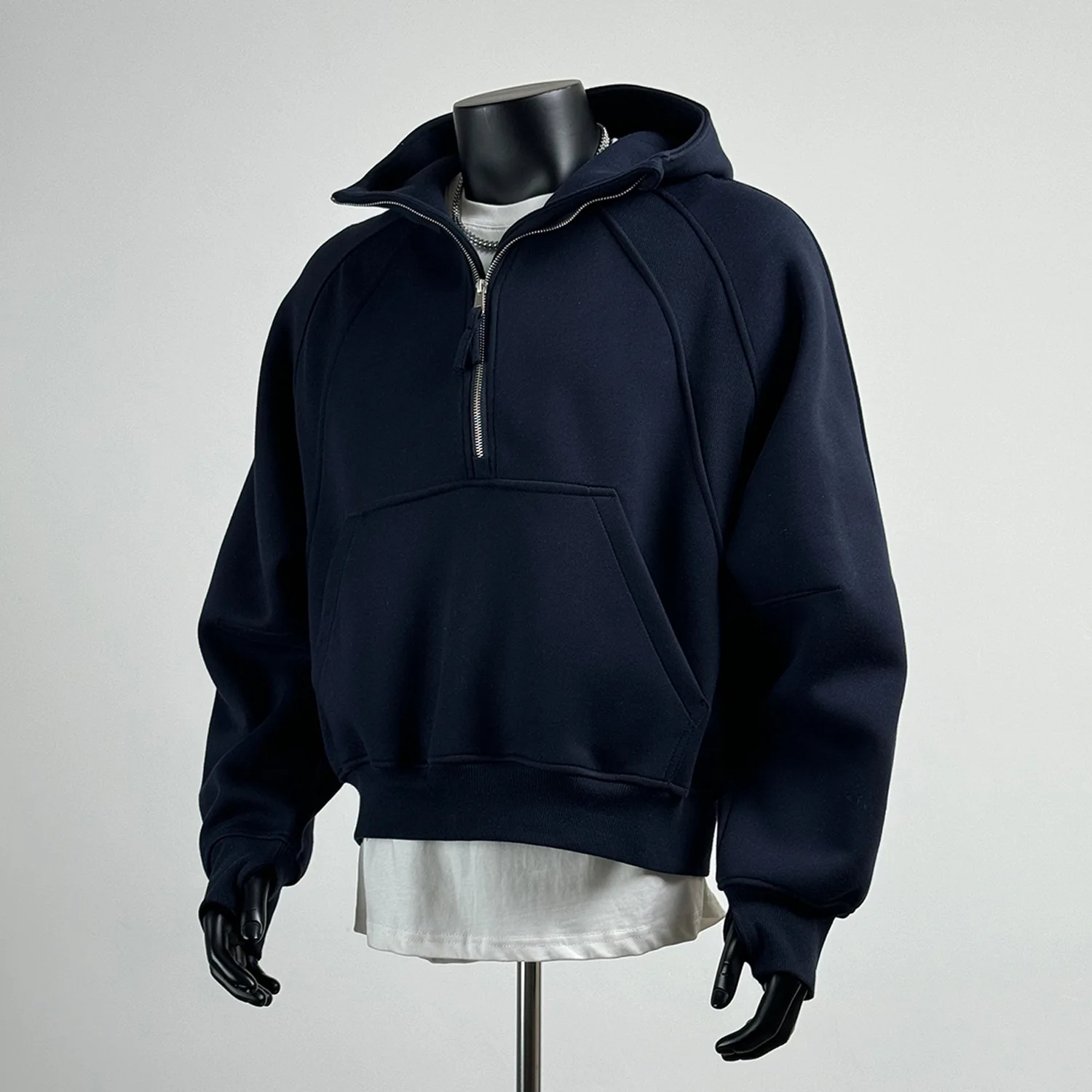 

Мужской укороченный свитер-худи в японском стиле, осенняя повседневная спортивная куртка 2025 года, модный топ на молнии для пар